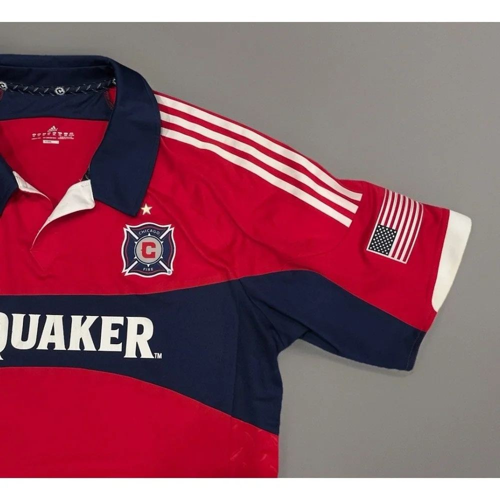 VTG 2010/11 ADIDAS CLIMACOOL‎ CHICAGO FIRE SOCCER MLS GAME JERSEY MEN'S SIZE 2XL